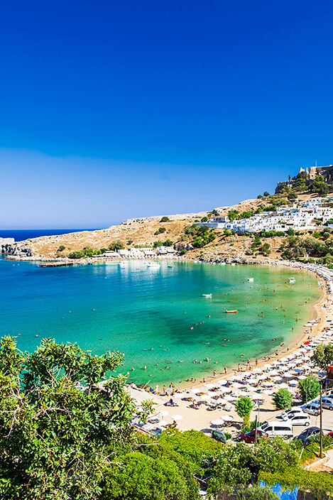 Insel Rhodos, Lindos Bay, Griechenland, Urlaub auf Rhodos mit Flug & Hotel