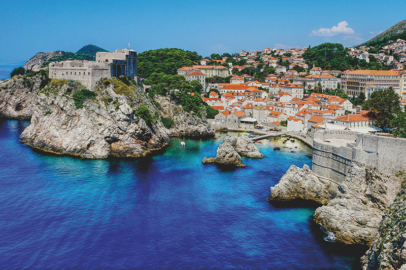 Dubrovnik Altstadt mit Bucht, Kroatien, Reise nach Dubrovnik mit Flug & Hotel
